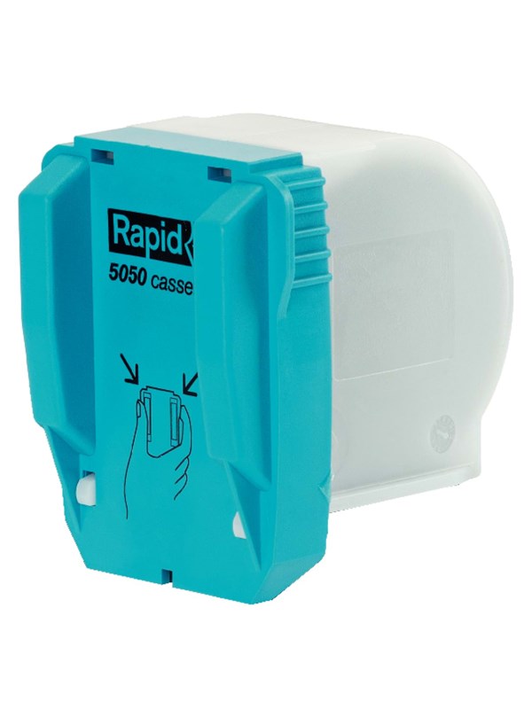 Produktfoto för Rapid R5050 häftkassett, 5 000 klamrar, blå/vit