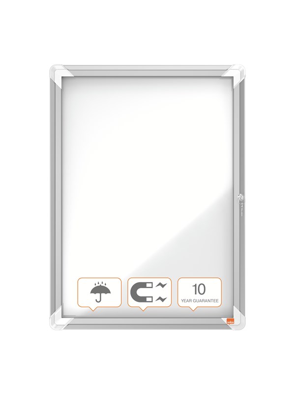 Produktfoto för Nobo Glasskåp utomhusbruk magnetisk 4xA4