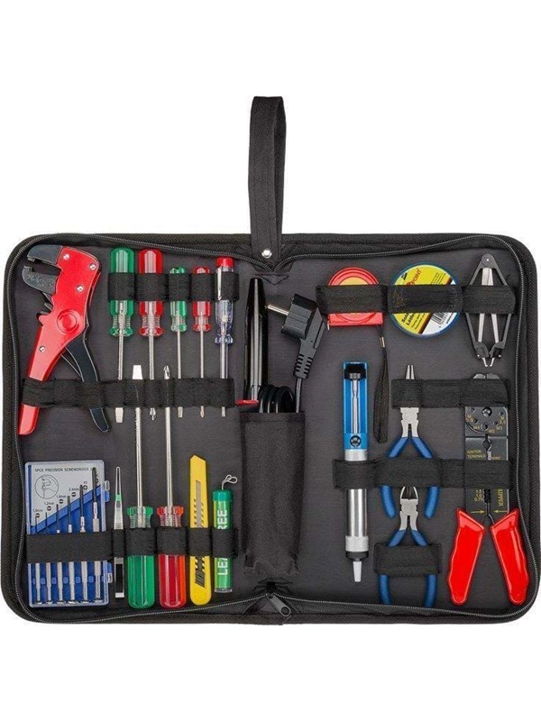 Produktfoto för Fixpoint Tool bag with soldering set - 20-piece tool set in