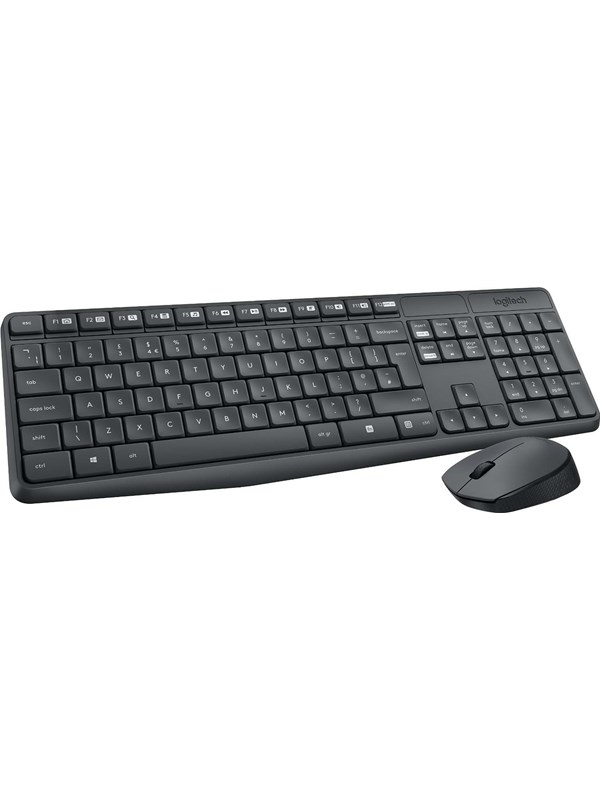 Logitech Mk235 Wireless Combo Fr Tastatur & Mus Set Fransk Grå