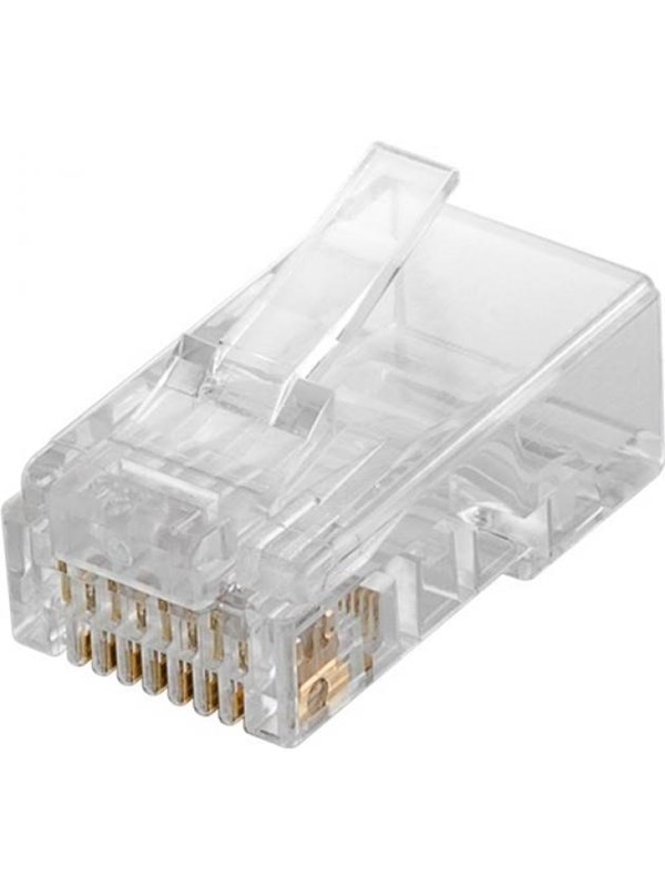 Pro RJ45 plug CAT 5e UTP unshielded - for round cable (1 pc)