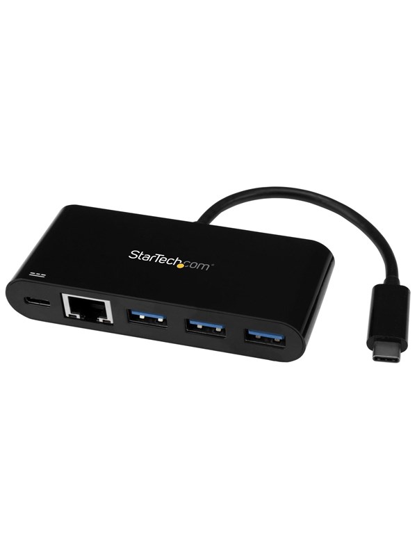 StarTech.com US1GC303APD USB-C to Ethernet Adapter with 3-Port USB 3.0 Hub and Power Delivery