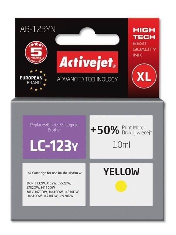 ActiveJet Tusz Activejet AB-123YN (zamiennik Brother LC123Y/