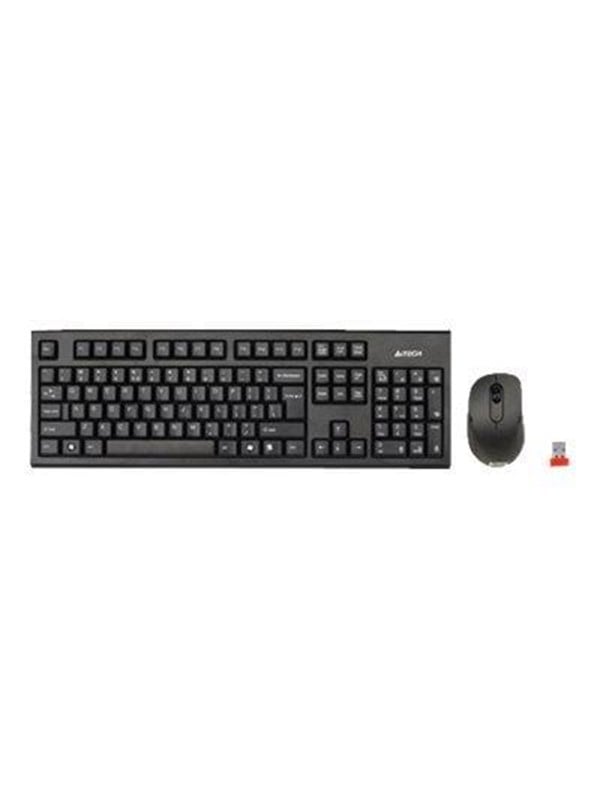 A4Tech V-Track 7100N PADLESS Wireless Desktop - Tastatur & Mus set - Engelska - Svart