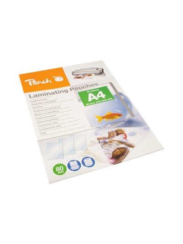 Peach - 25-pack - 216 x 303 mm - lamination pouches