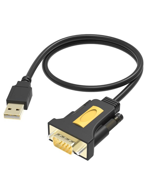 Vision USB 2.0 to 9-Pin RS-232 Serial Adapter Black