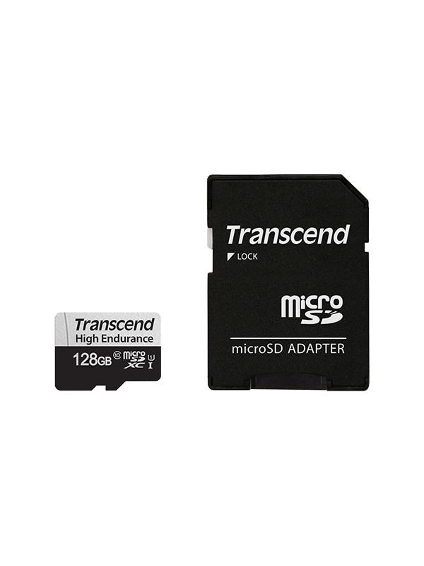 Transcend 350v High Endurance Microsd/sd 100mb/s 128gb