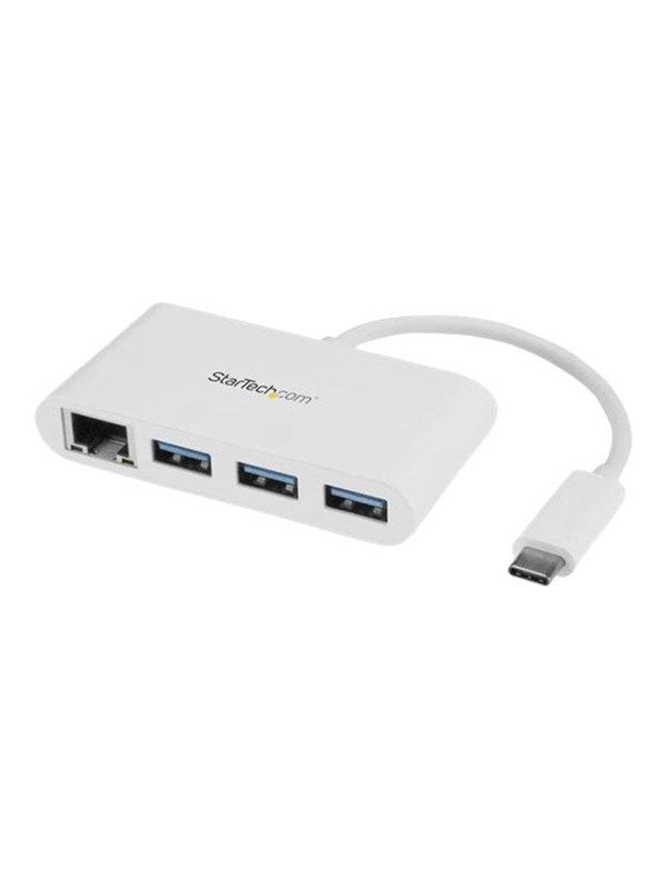 StarTech.com USB-C Hub 3-Port with Gigabit Ethernet USB Hub - 3 porte - Vit
