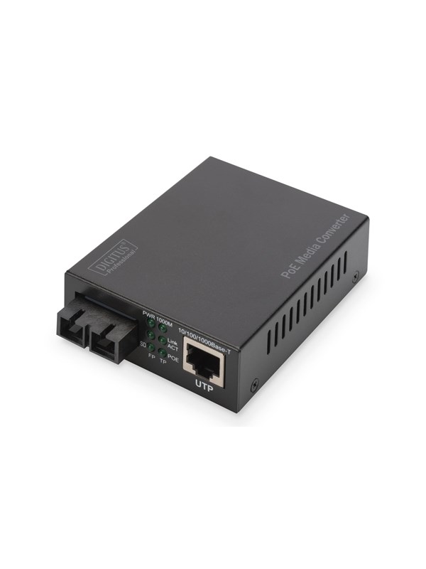 DIGITUS Ethernet PoE+ Media Converter