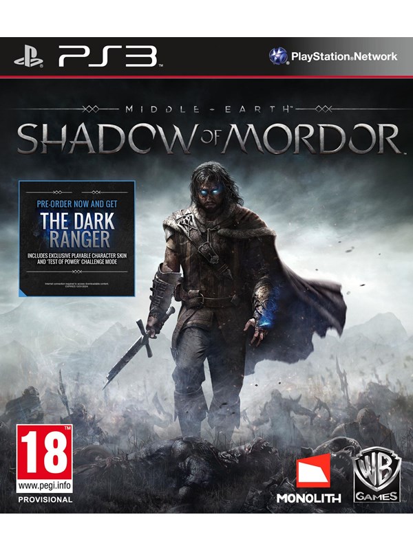 Middle Earth: Shadow Of Mordor Sony Playstation 3 Action