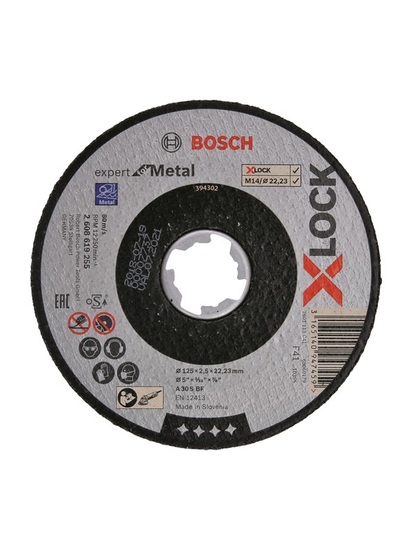 Bosch X-LOCK Expert for Metal 125 × 2,5 × 22,23 mm rak sågning A 30 S BF, 125 mm, 2,5 mm