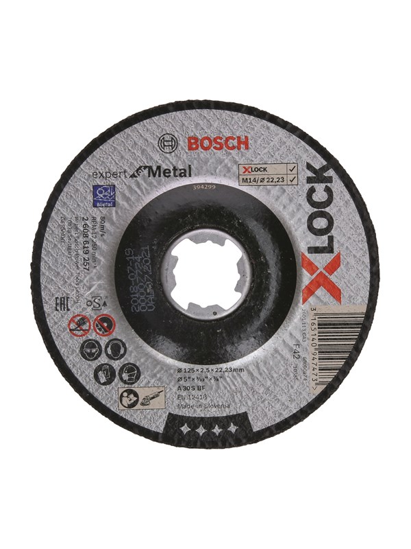 Bosch X-LOCK Expert for Metal 125 × 2,5 × 22,23 mm nedsänkt sågning A 30 S BF, 125 mm, 2,5 mm