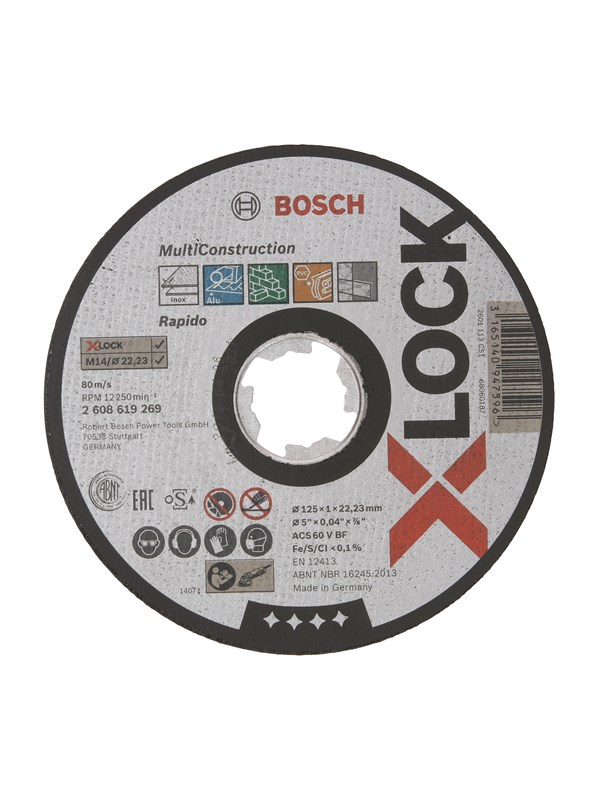 Bosch X-LOCK Multi Material 125 × 1 × 22,23 mm rak sågning ACS 60 V BF, 125 mm, 1,0 mm