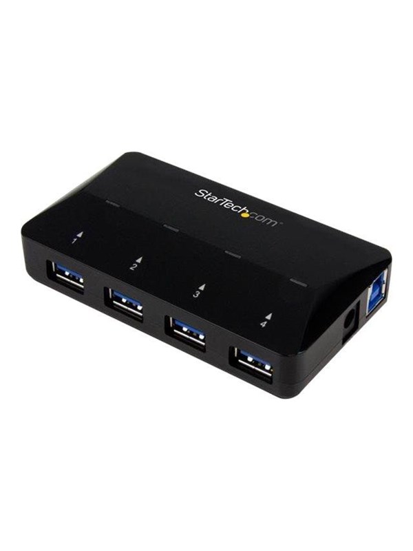 StarTech.com USB 3.0 Hub 4-Port plus Dedicated Charging Port USB Hub - USB 3.2 - 4 porte - Svart