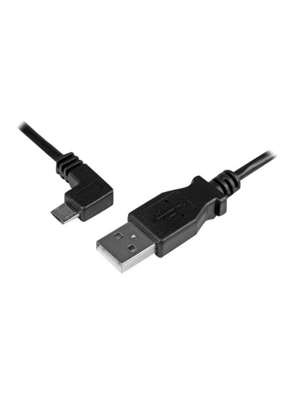 StarTech.com Left Angle Micro-USB Charge-and-Sync Cable M/M 28/24AWG - USB cable - 1 m