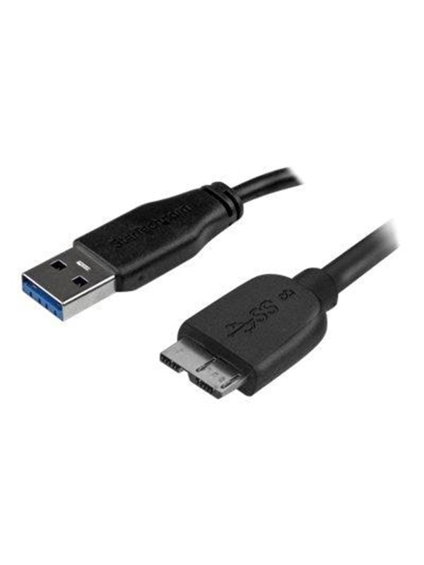 StarTech.com Short Slim SuperSpeed USB 3.0 A to Micro B Cable - M/M - USB cable - 15 cm
