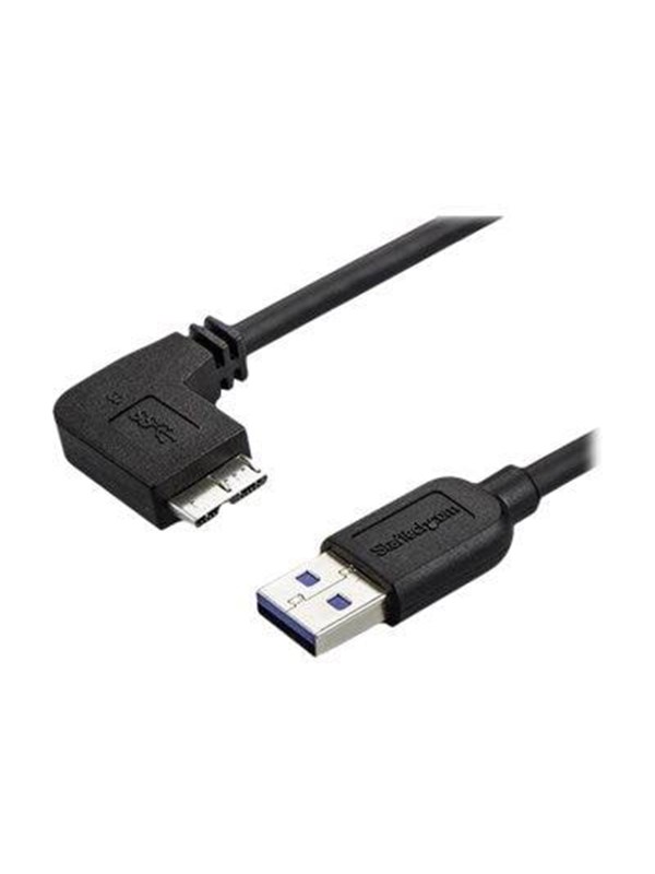 StarTech.com Slim Left-Angle Micro USB 3.0 Cable - M/M - USB 3.1 Gen 1 - USB cable - 50 cm