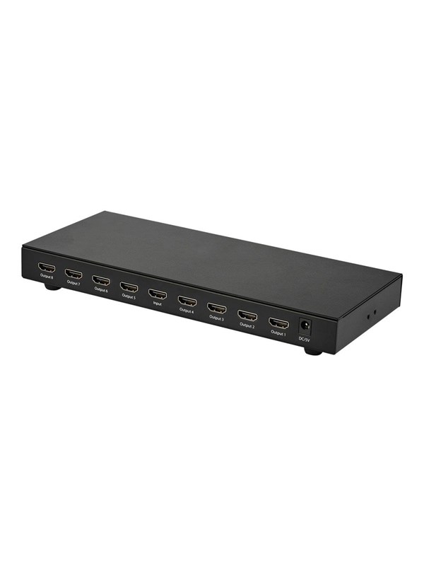StarTech.com 8-Port 4K 60Hz HDMI Splitter - HDR Support - 7.1 Audio - video/audio splitter