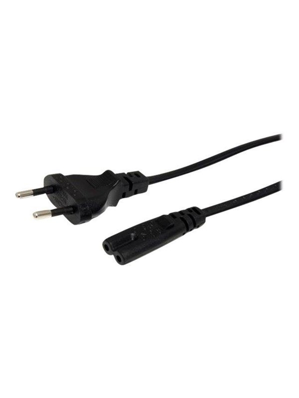 StarTech.com Standard Laptop Power Cord EU to C7 Power Cable Lead - power cable - 1 m