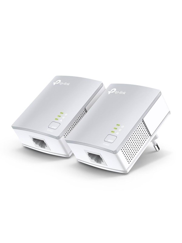 Produktfoto för TP-Link TL-PA411KIT AV500 Nano Powerline Adapter Starter Kit - - PowerLine adaptersats - - HomePlug AV (HPAV) - vägginsticksbar (paket om 2)