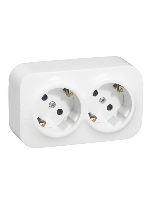 Legrand German std socket 2x2p+e forix - with shutters - ip 2x - 16