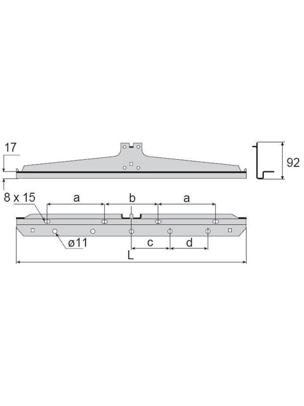 Wibe Support bracket 3/400 hdg