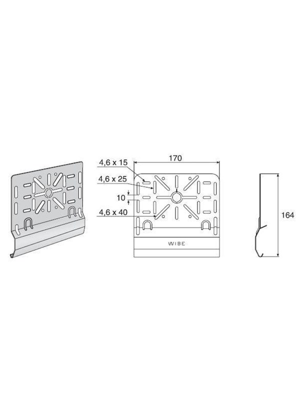 Wibe Junction box plate 35s hdg