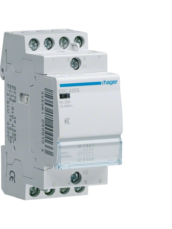 Hager Humfree contactor 25a 4no 230v 2m