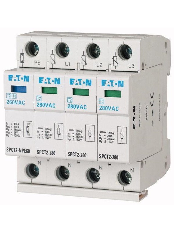Eaton Plug-in surge arresters 3pole+n 280vac 20 ka