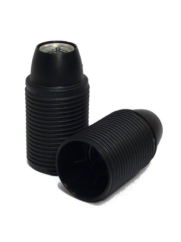 Teknisk Belysnings Industri E14 lampholder m10 threaded shell black