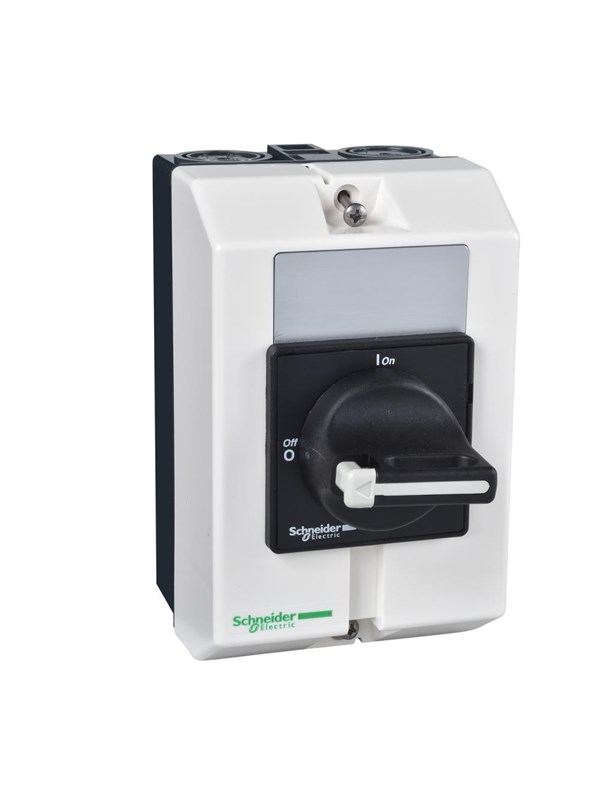 Schneider Electric 32a main switch in enclos