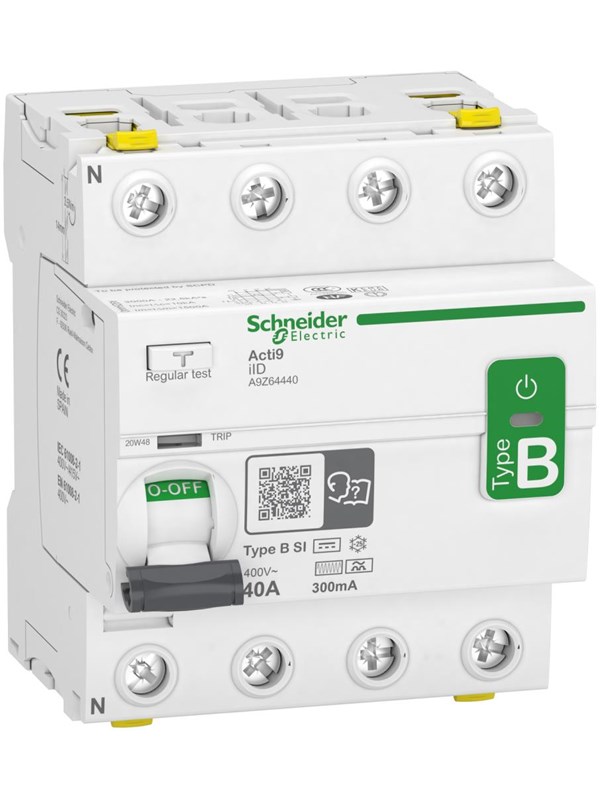 Schneider Electric Rccb earth leakage protection 4p 40a 300ma b-class-si super