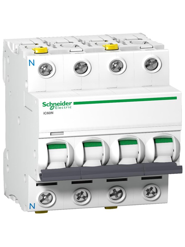 Schneider Electric Acti9 ic60n 3p-n 20a dobbelt terminal c-karakteristik 6/10ka