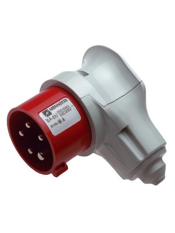 Produktfoto för MENNEKES 3982, Right-angle, Röd, Vit, IP44, 1 styck