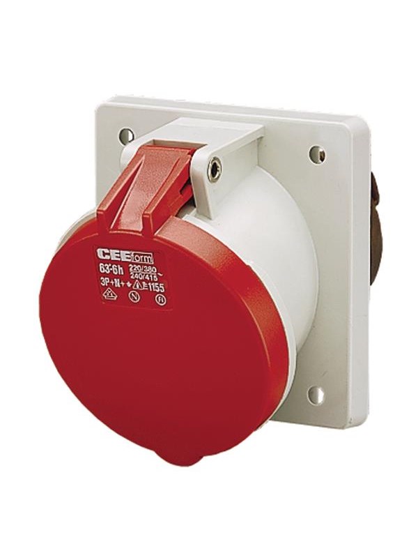 Mennekes Panel mounted recept. 63a5p6h400v ip44