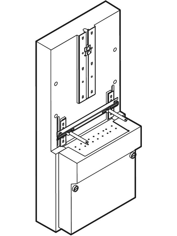 LK empty consumer unit - um-l - light grey - for cable conne