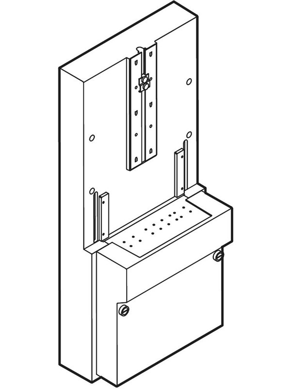 LK empty consumer unit - um-s - light grey - for pin connect