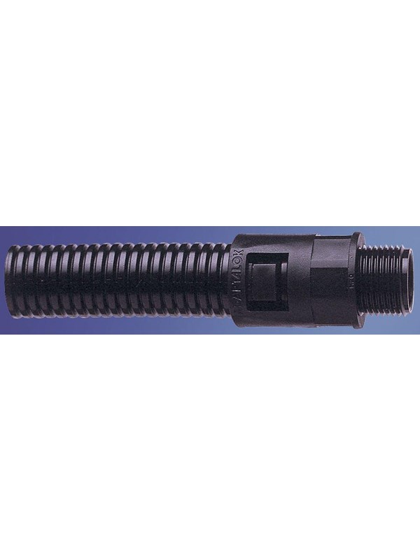 ABB Straight fitting adaptalok m16 black al13/m16/a/bl