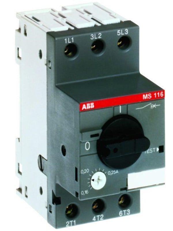 ABB Ms116-1.6 manual motor starter trip class 10a 1.0 - 1.6a