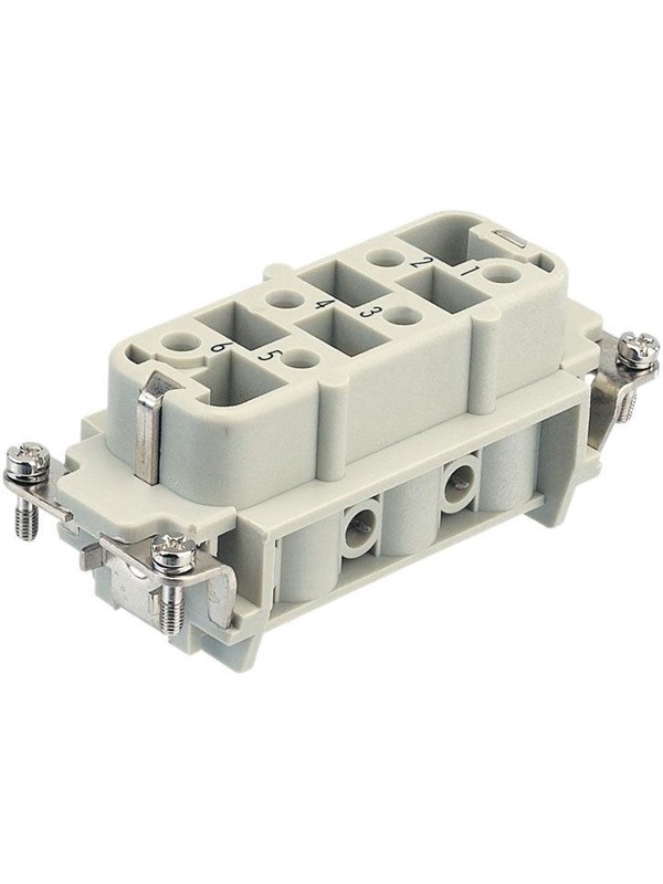 Produktfoto för Harting 09 31 006 2701 Tilslutningsindsats Han® HsB 6 + PE Skruer 1 stk
