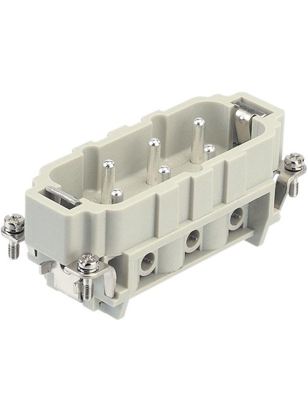 Produktfoto för HARTING Han® 6 + jord HSB-insats typ 16Bhosen kontakt skruvterminal max 6mm2, 35A6 pol