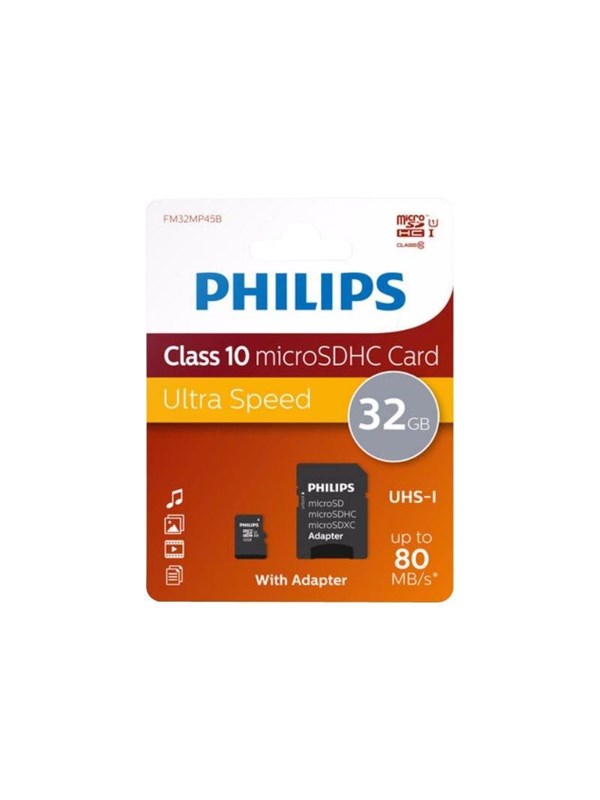 Philips Fm32mp45b Flash Memory Card 32 Gb Microsdhc Uhs I