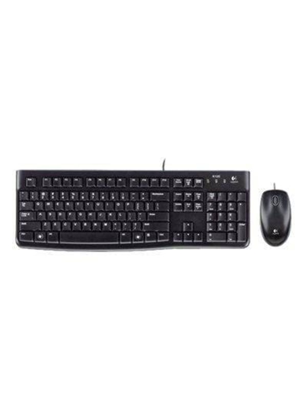 Logitech Mk120 Desktop Fr Tastatur & Mus Set Fransk Svart