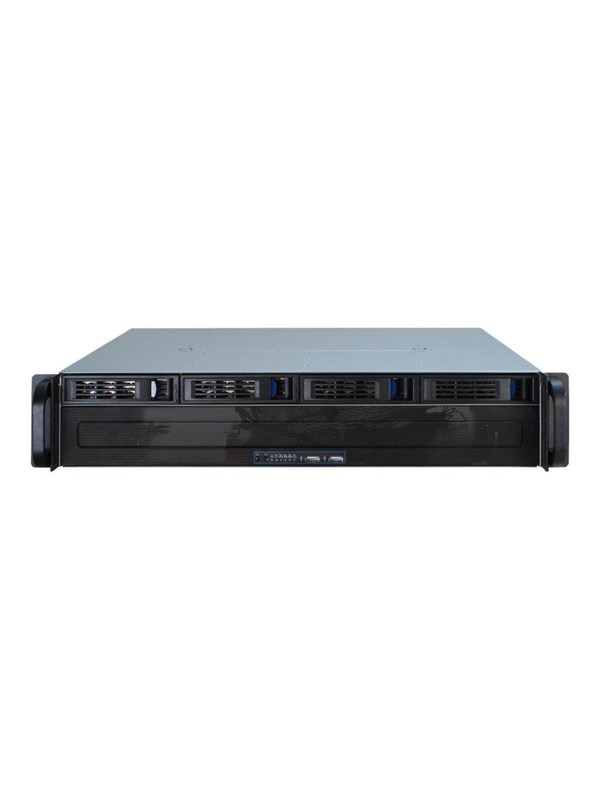 Inter-Tech IPC 2U-2404S - Chassi - Server (Rack) - Svart