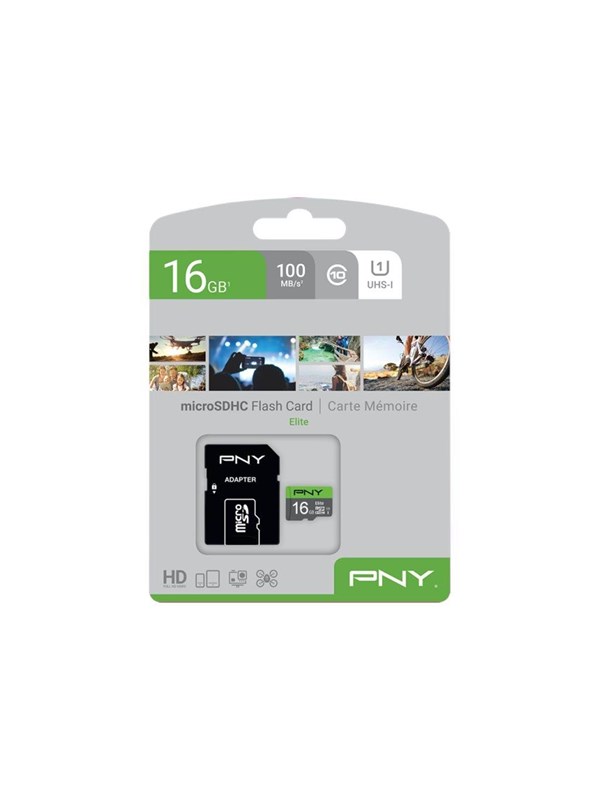 PNY Elite MicroSD/SD - 85MB/s - 16GB
