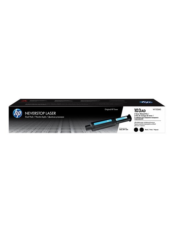 HP W1103AD / 103AD 2-Pack Reload Kit Black Toner