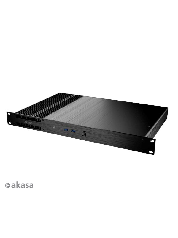 Akasa Galileo TU3 Thin-Mini-ITX 1U Gehäuse OEM - Chassi - Ultra small form factor - Svart