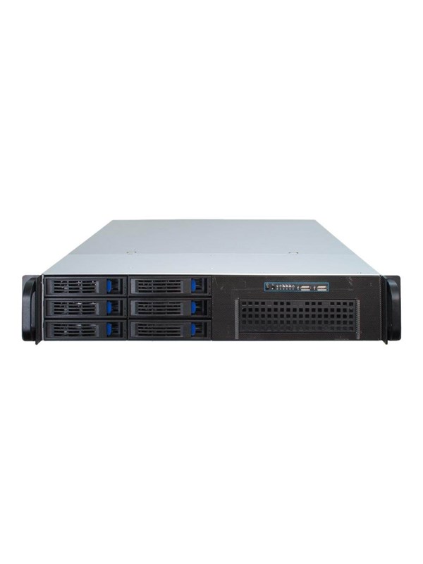 Inter-Tech IPC 2U-2406 - Chassi - Server (Rack) - Svart