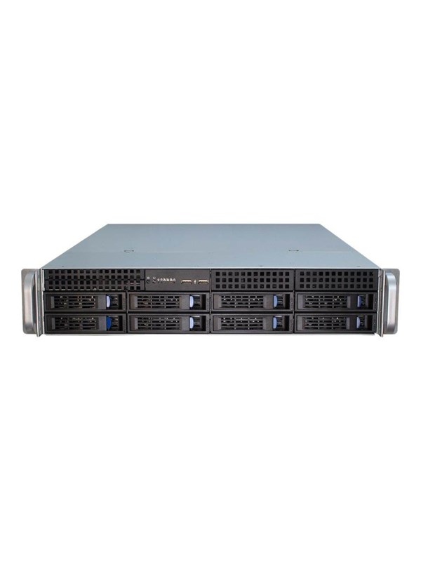 Inter-Tech IPC 2U-2408 - Chassi - Server (Rack) - Svart
