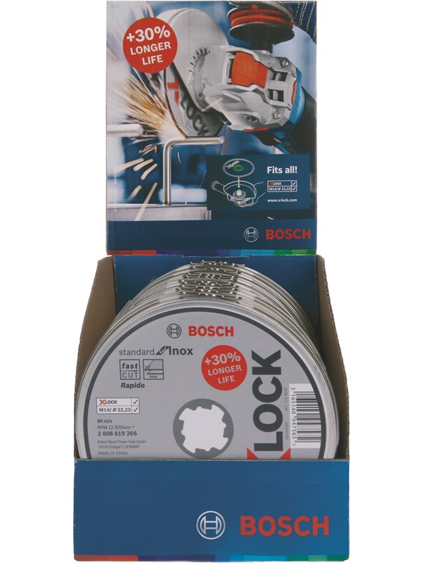 Bosch X-LOCK Standard for Inox 10 × 115 × 1 × 22,23 mm rak sågning WA 60 T BF, 10 x 115 x 1 x 22.23 mm